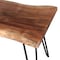 Alaterre Furniture Hairpin Natural Live Edge Wood with Metal 36" Bench, Natural AWDD0320 - alternate 2